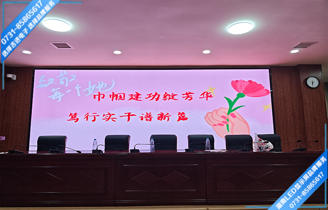 衡阳白沙洲工业园某学校报告厅LED显示屏