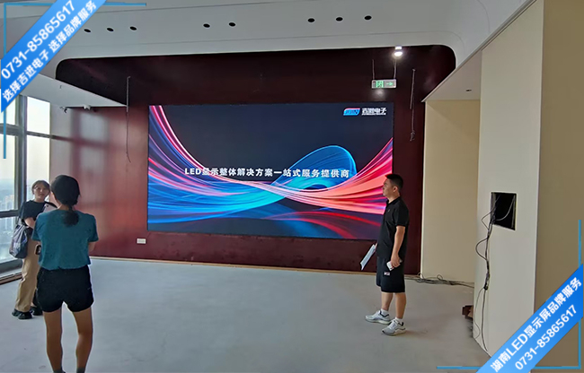 长沙岳麓区某公馆智能会议室LED显示屏