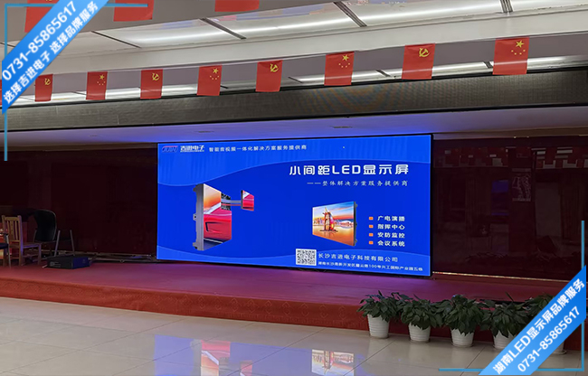益阳资阳区长春工业园某企业报告厅LED显示屏
